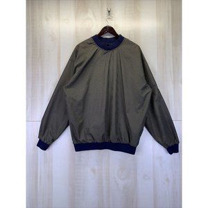 Vintage Highlander Windwear Mens Houndstooth Golf Windbreaker Pullover Large-